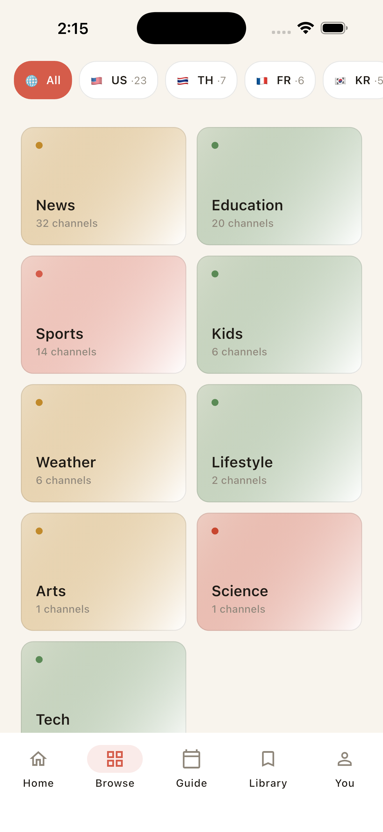 NodeTV settings